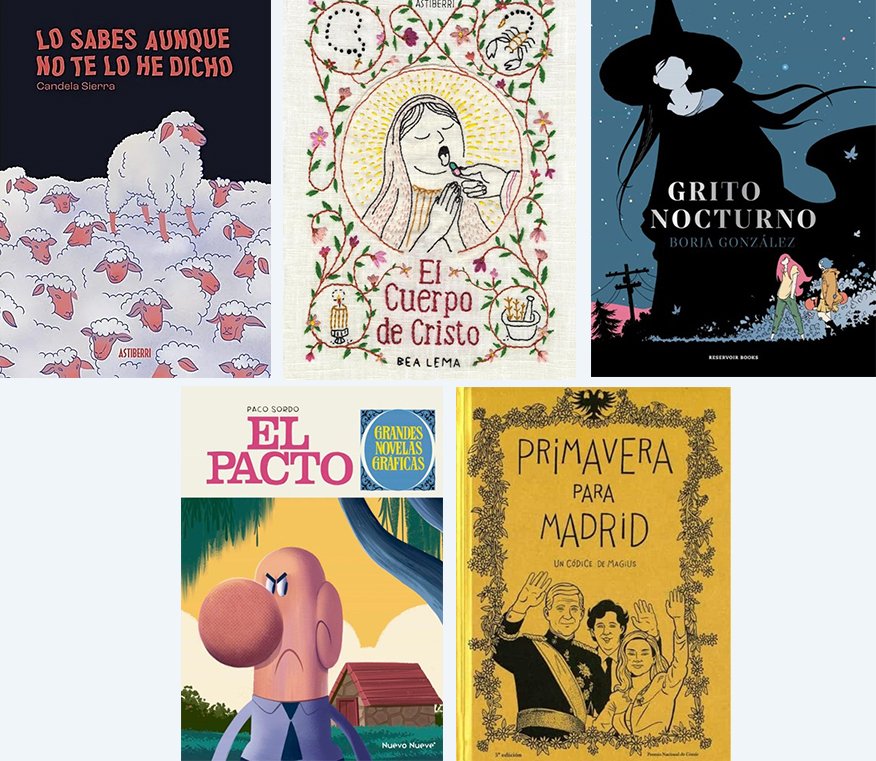 Las últimas cinco obras ganadoras del Premio Nacional de Cómic en España