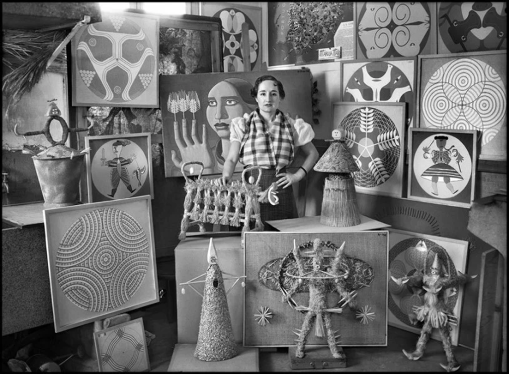 Foto de Maruja Mallo en su estudio en 1936. Realizada por Vicente Moreno