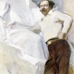 Mariano Benlliure y Gil retratado por Sorolla